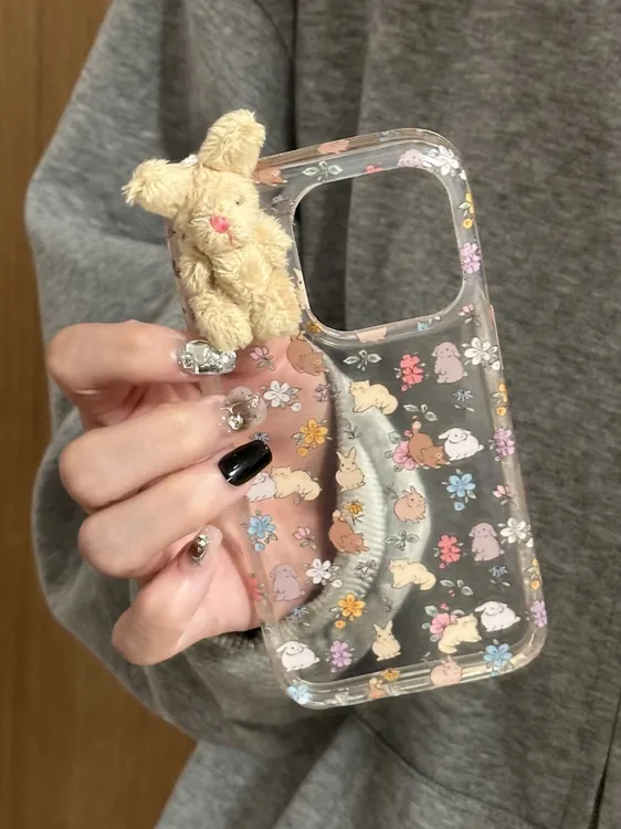 发财宅女同款立体兔子适用iphone16promax苹果手机壳15pro新款14