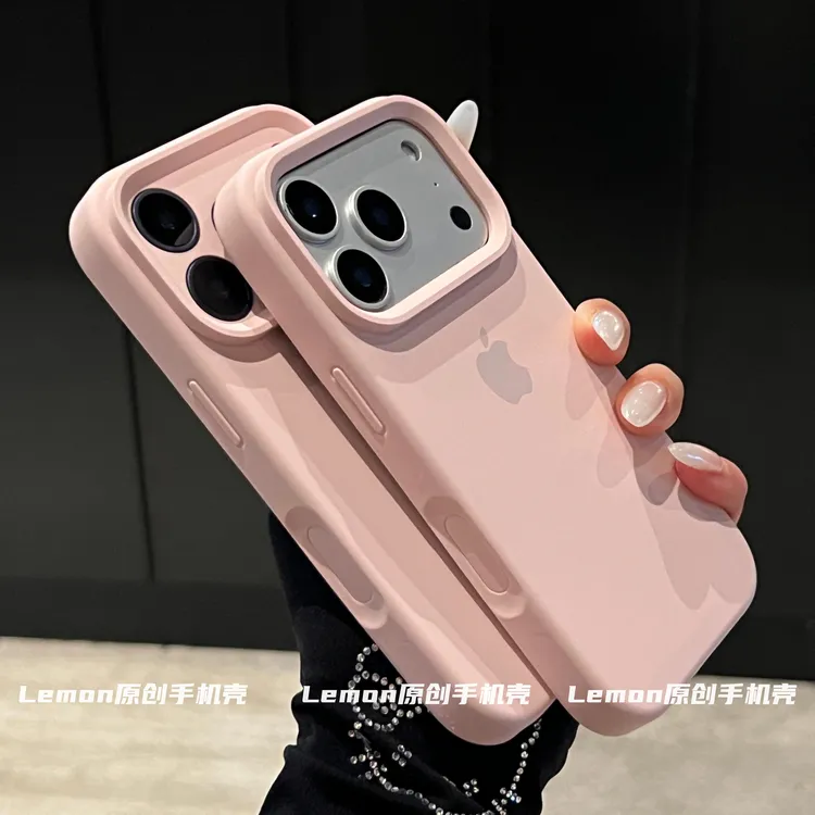 灰粉色适用苹果17promax手机壳15液态硅胶iphone14简约13纯色1211