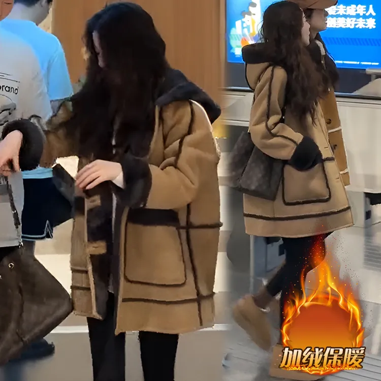 今年流行气质毛毛外套女装2025秋冬新款时尚爆款加mm复古毛毛外套