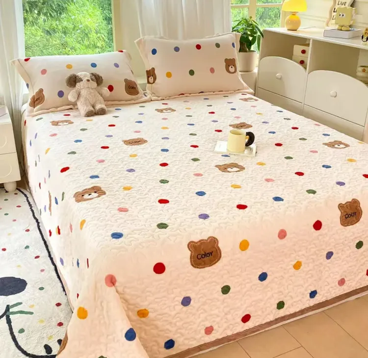 【秋冬款牛奶宝宝绒】升级宝宝绒床盖加厚加密可机洗不掉毛【±5cm】