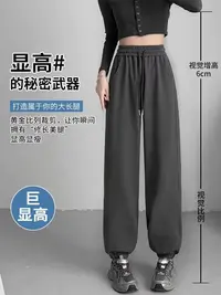 C73女士秋冬季棉奥绒韩版宽松加绒加厚灯笼休闲束脚裤0450