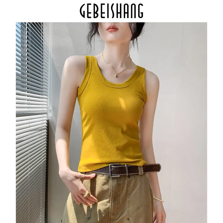 歌倍尚吊带背心女2025夏新款修身显瘦性感打底衫无袖出行通勤上衣