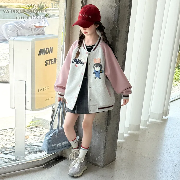 简约潮牌店铺儿童服装2025年款衣服女童装春秋装外套6-12岁高级感