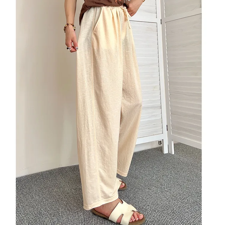 K227夏季新款618福利韩版冰丝冰感锦纶脚口女士休闲运动裤25-107