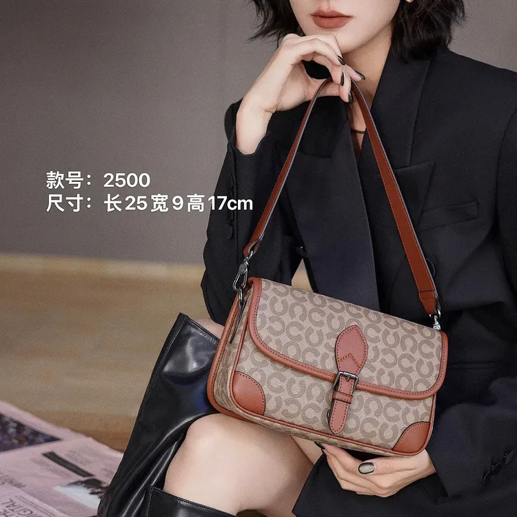 【艾薇思曼】法棍包复古风单肩耐磨斜挎包锋芒大女主-2500