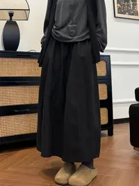  DALIANSU/大脸酥-4690   秋季设计感高腰气质显瘦花苞半身裙 