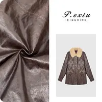 轻蜡感绵羊皮工装口袋羊羔毛领鹅绒服外套 D2578