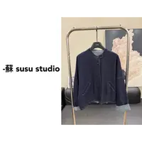 SU  长袖圆领常规短外套女休闲上衣牛仔极简风短款宽松型  H0799