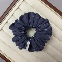 S68原创设计复古日韩发饰优雅女发绳发圈头绳简约波点灰色高级感