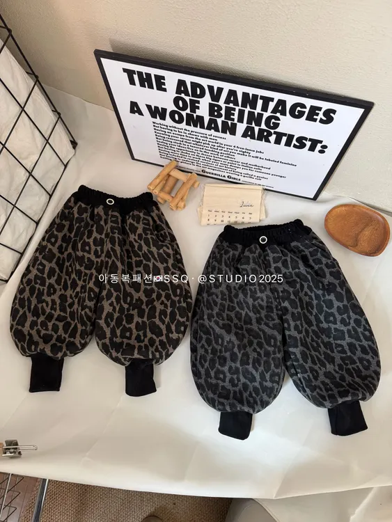 潮系豹纹/加厚羊羔毛过冬韩版裤子