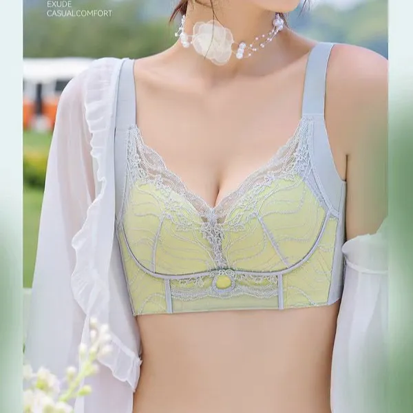 Ｂ杯胸聚拢上托调整型养护棉滑滑杯无钢圈四排扣34-40Ｂ