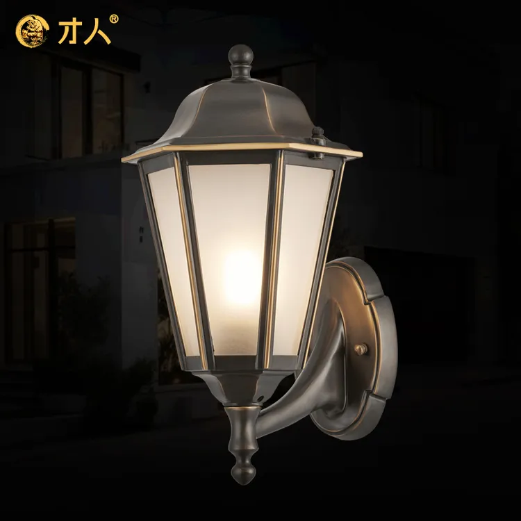 才人欧式户外全铜壁灯 别墅外墙阳台灯大门壁挂灯酒店会所围墙灯