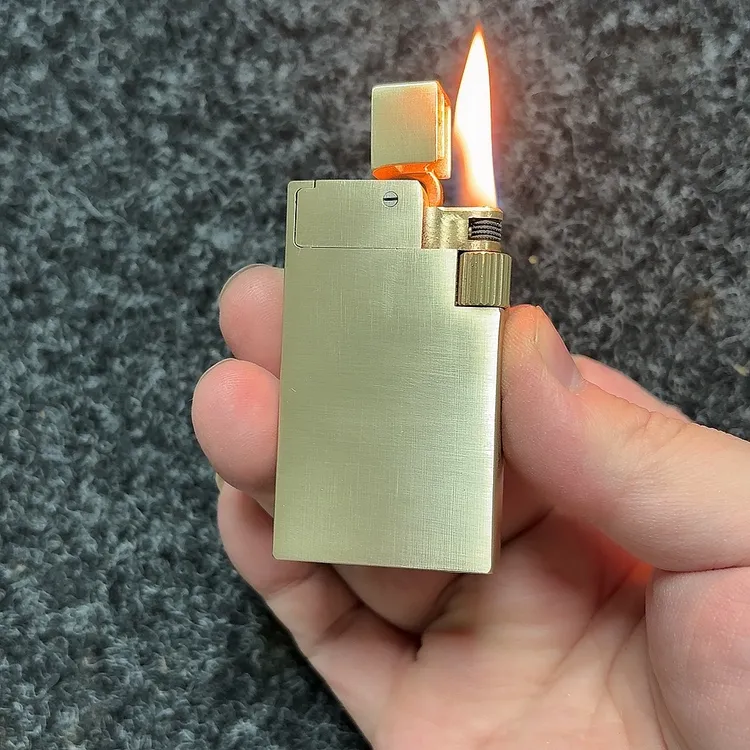 手工黄铜煤油打火机 侧滑砂轮煤油打火机 长续航煤油打火机 包邮