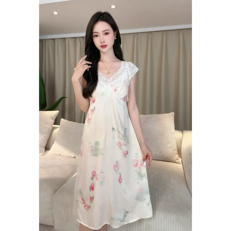 DAVINCIART玫瑰庄园吊带蕾丝性感战袍欧若风睡裙女款爆款2025新款