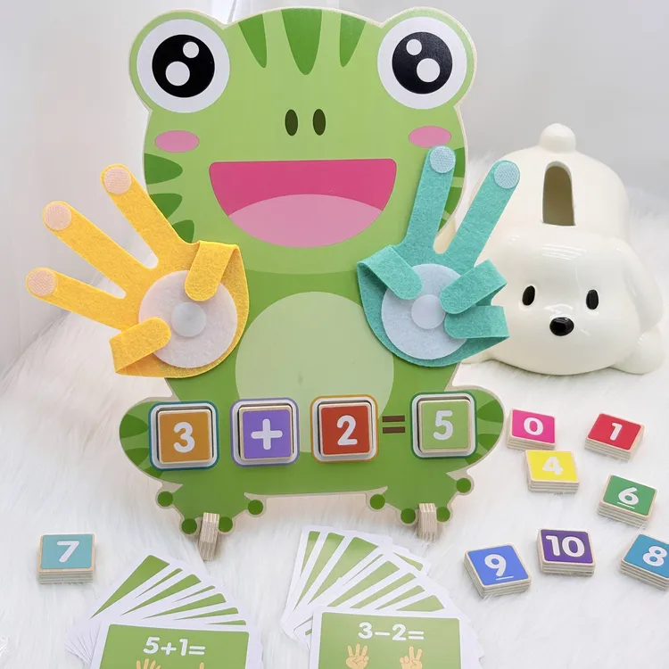 幼儿童木质数字运算手指头算数板幼儿园加减法数学算数教育玩具