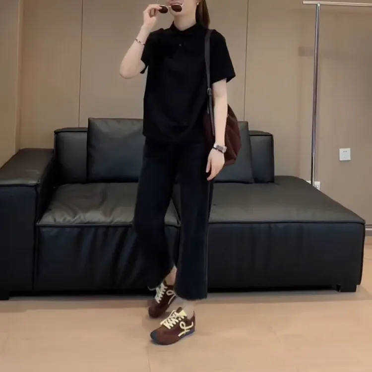 2025春季新款时尚显瘦气质女士网红洋气两件套百搭款K8055-2