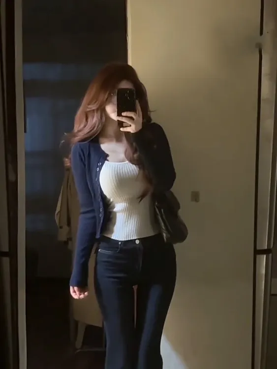 早秋辣妹针织吊带开衫春女早春季内搭外套韩系穿搭短款上衣