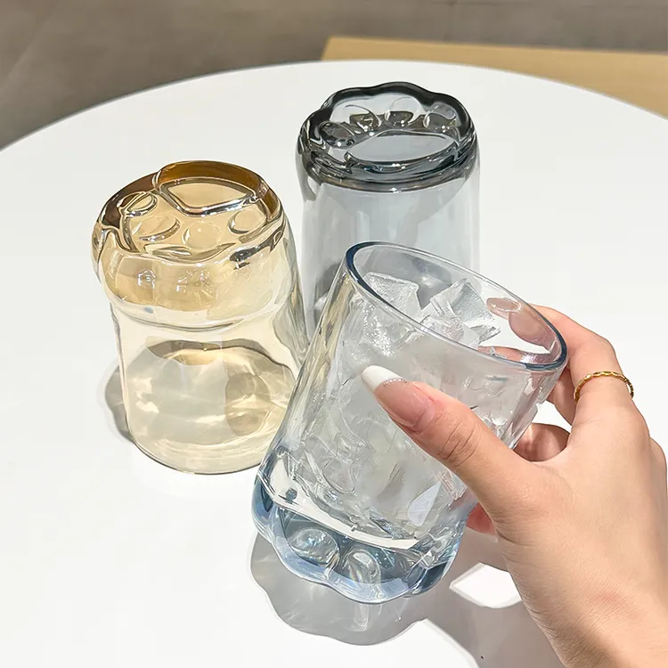 牛奶透明网红创意猫爪杯可爱ins风玻璃杯韩版高颜值礼物喝水杯