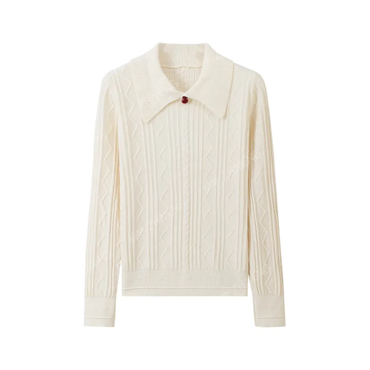 时尚气质套头毛衣女秋冬长袖高级感打底针织衫上衣休闲翻领