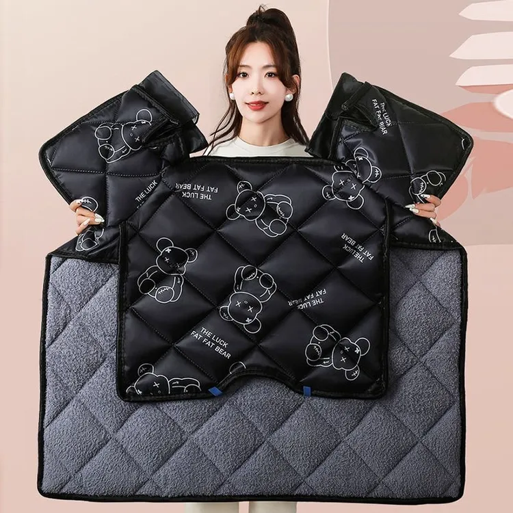 电动车挡风被冬季加绒加厚加大电摩托车防水冬天电车防风