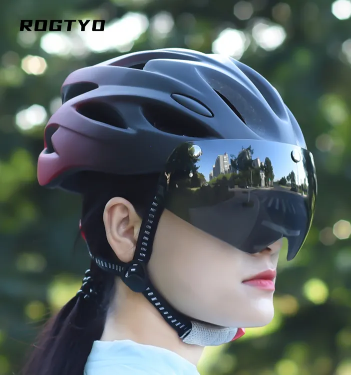ROGTYO自行车骑行头盔风镜男女公路车山地车自行车安全帽单车装备