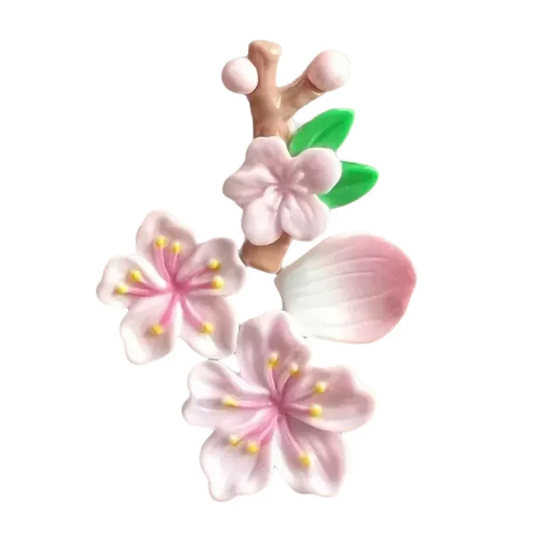 电动车爆款diy装饰桃花车贴立体配饰花朵汽车饰品摆件装饰品