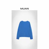木岸MUAN：《罗勒毛衣》 定制宽松V领复古高级上衣毛衣女D-ST-8302