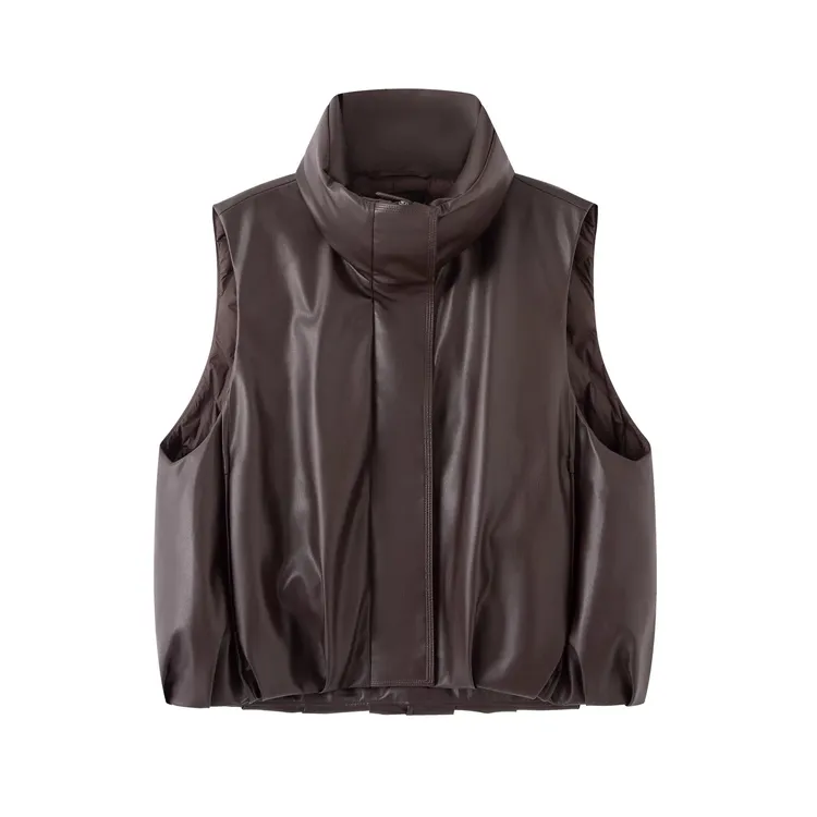 【马夹】时尚ins网红休闲立领加厚皮马夹外套4146