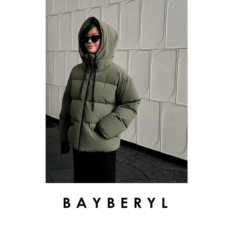 BAYBERYL老贝滑雪系*连帽短款时尚冬保暖羽绒服YRF5J2701-12/7