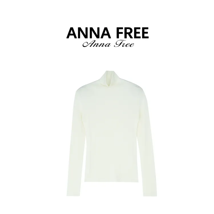 ANNA FREE 18针100%美丽诺羊毛无缝打底衫秋冬百搭经典修身Z8625