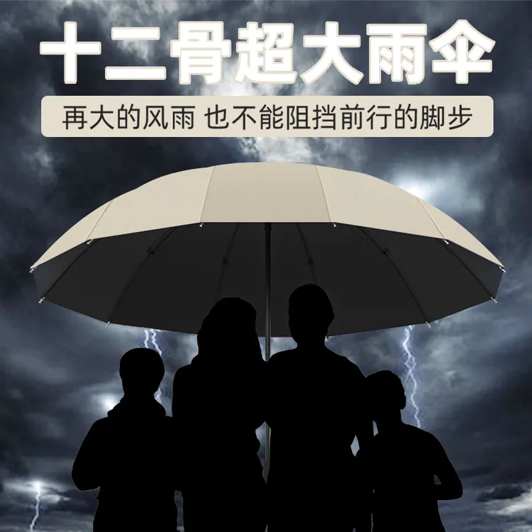 手动伞大号双人雨伞高级感男晴雨伞两用商务太阳伞手动折叠防晒遮