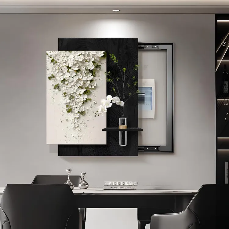 水培绿植电表箱装饰画轻奢电表箱画简约2025网红配电箱装饰画