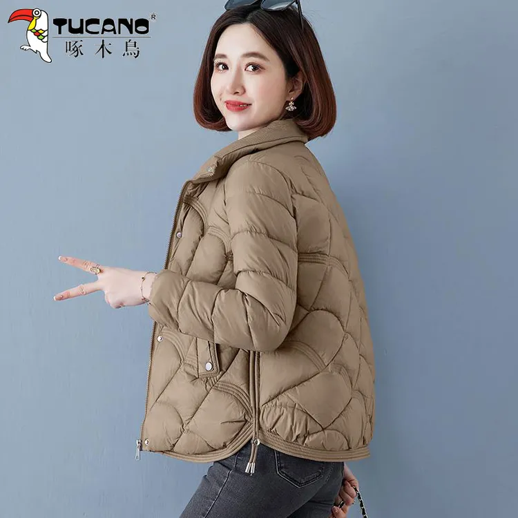 啄木鸟棉服女冬季中年妈妈2025新款棉衣女士洋气棉袄时尚短款外套