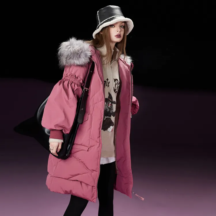 【云c专属】童话系列冬季款纯色连帽宽松保暖羽绒外套