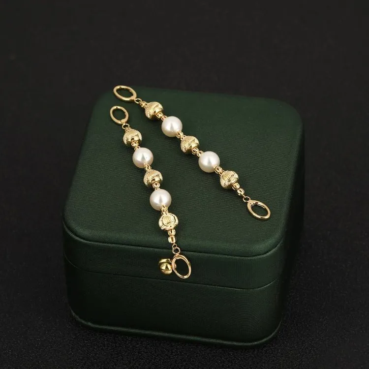 轻奢花猫眼金色球镀18k延长链小众设计百搭法式DIY手链项链配件