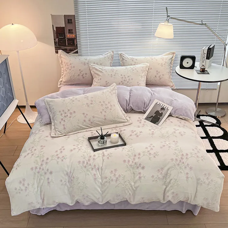 寐居 新款3D烂花四件套