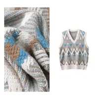 门店30&9！心电图马甲」爱心提花重工百搭女式针织马甲H00883