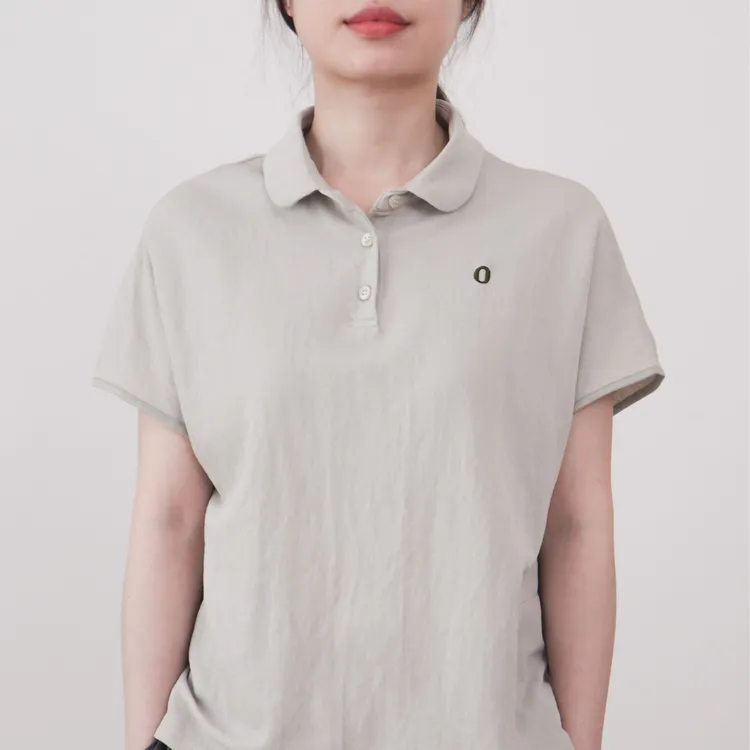 天丝亚麻POLO领T恤