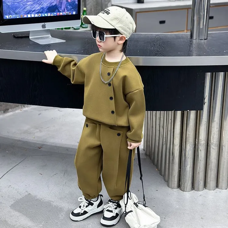 巴拉巴拉男孩女孩男童春季套装2025新款春秋装洋气儿童炸街休闲两