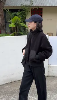 LANGQING 摇粒绒秋冬休闲立领棉服 160189#
