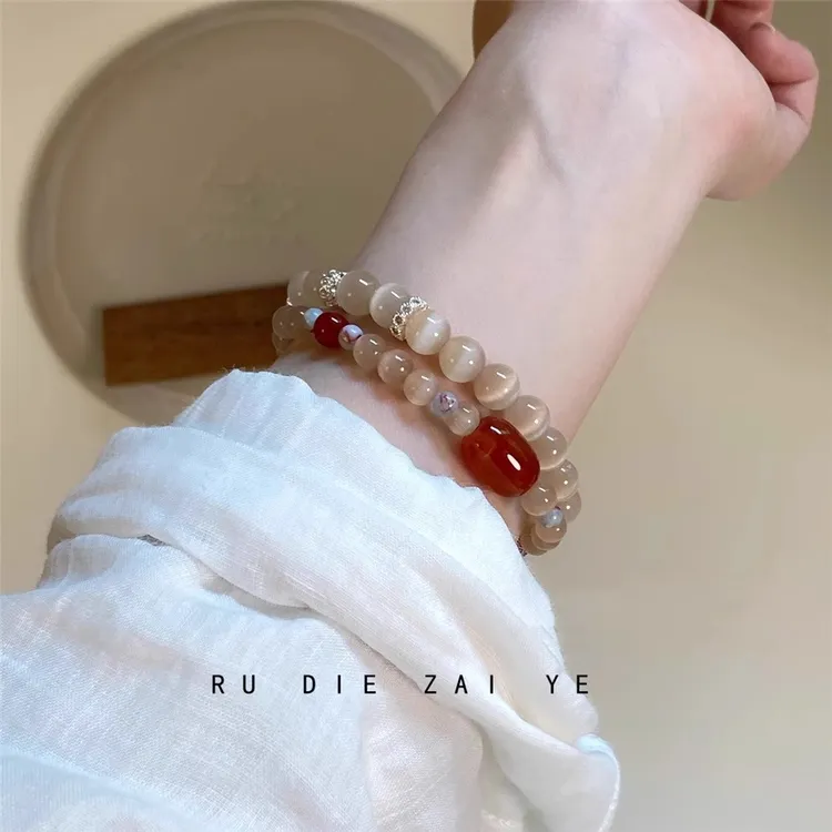 铜合金手链  新中式显白串珠手链复古民族叠戴高级感小众古风手串