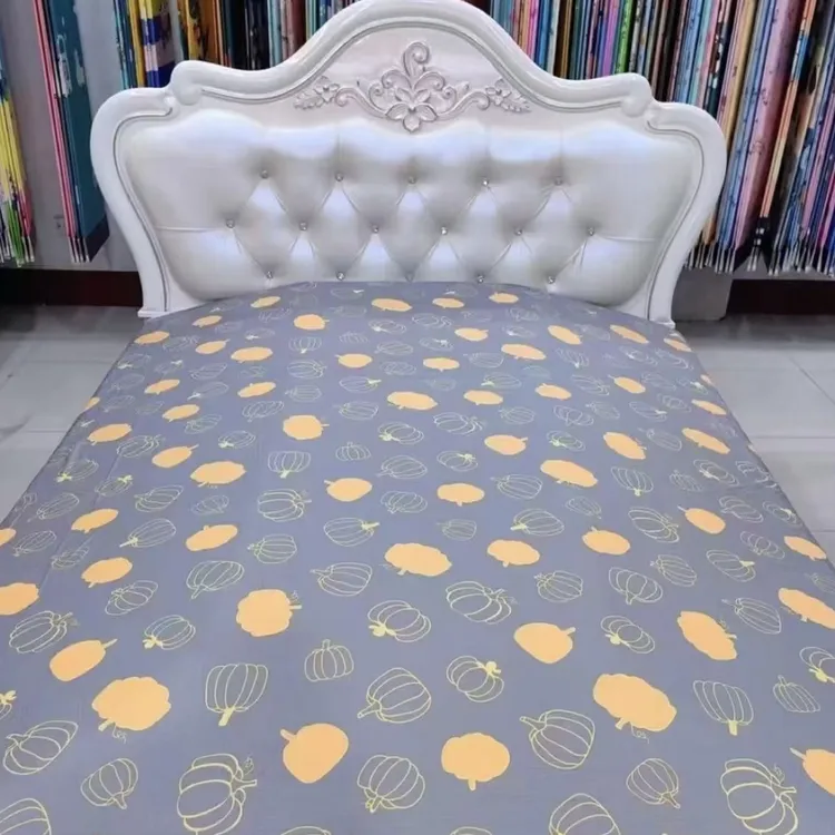 100纯棉斜纹床单被套（金南瓜）