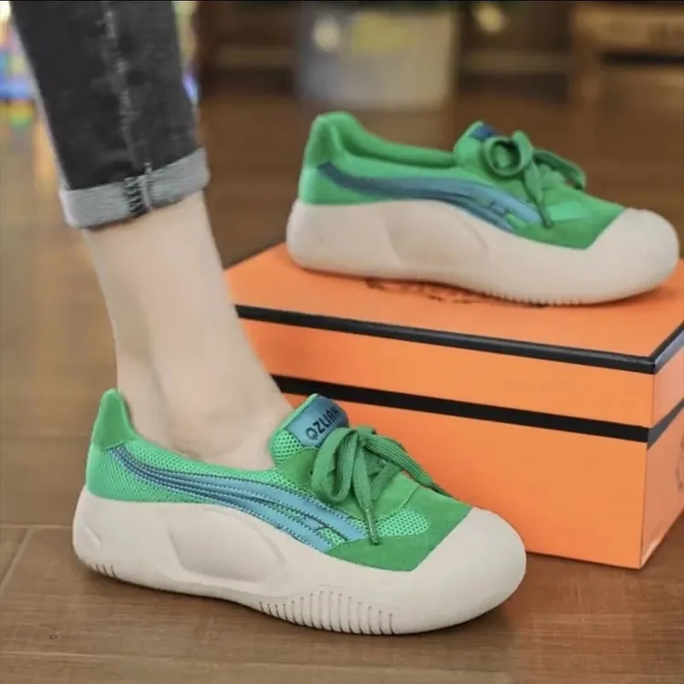 品牌断码特价软皮休闲运动女2025夏秋季新款低帮女鞋轻便软皮女鞋