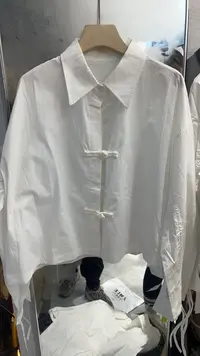 新款中式纯色长袖衬衫女宽松休闲设计感上衣