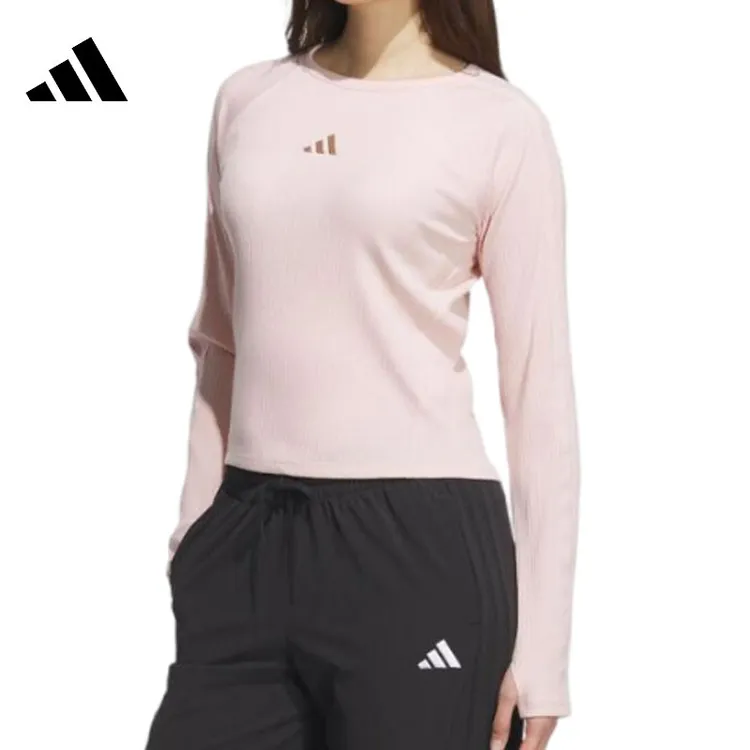 adidas阿迪达斯女子S LS TOP针织无领长袖T恤KB7755