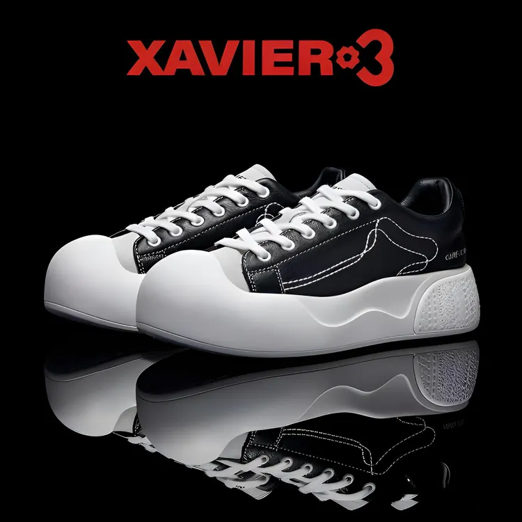 Xavier 3主心骨大头板鞋秋季新款女纯色简约车缝线复古时尚休闲鞋