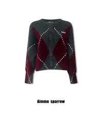 Aimme sparrow 菱格毛衣