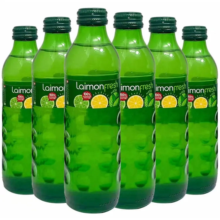 莱蒙俄罗斯进口laimonfresh柠檬青柠薄荷味汽水250ml/瓶碳酸饮料