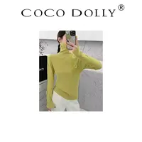 COCO DOLLY秋冬休闲针织花朵刺绣修身百搭毛针织衫上衣3117