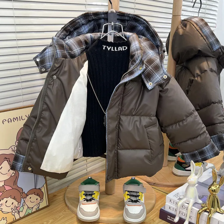 男童冬季棉衣2025新款儿童加厚羽绒棉服潮帅宝宝冬装加绒棉袄上衣